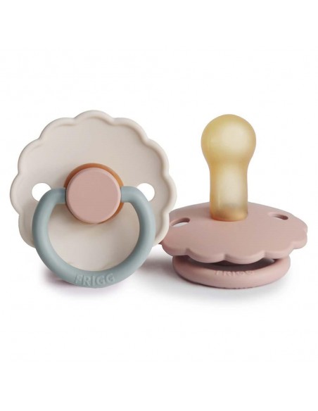 Σετ 2 Πιπίλες Latex FRIGG Daisy Blush/Cotton Candy 6-18 Μηνών