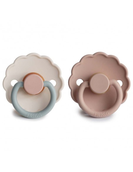 Σετ 2 Πιπίλες Latex FRIGG Daisy Blush/Cotton Candy 6-18 Μηνών