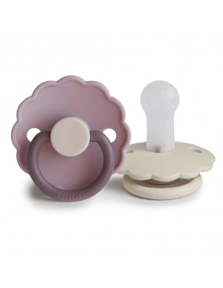Σετ 2 Πιπίλες Σιλικόνης FRIGG Daisy - Lavender Haze/Cream 6-18 Μηνών