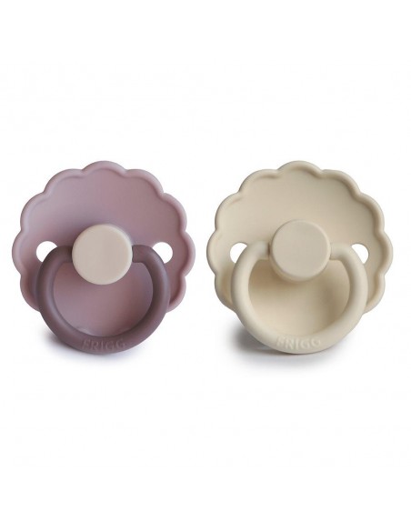 Σετ 2 Πιπίλες Σιλικόνης FRIGG Daisy - Lavender Haze/Cream 6-18 Μηνών