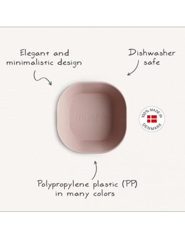 Σετ 2 Μπωλ PP Square Blush - Mushie