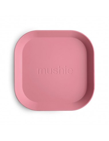 Σετ 2 Πιάτα PP Τετράγωνα Dusty Rose - Mushie