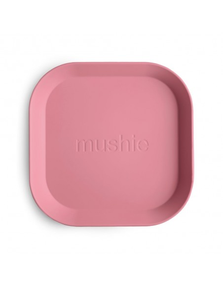 Σετ 2 Πιάτα PP Τετράγωνα Dusty Rose - Mushie