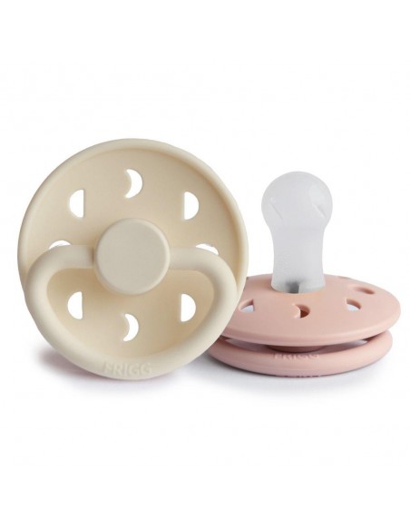 Σετ 2 Πιπίλες Σιλικόνης FRIGG Moon Phase Blush/Cream 0-6 Μηνών