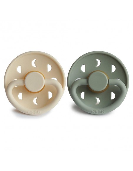 Σετ 2 Πιπίλες Latex FRIGG Moon Phase Cream/Sage 0-6 Μηνών