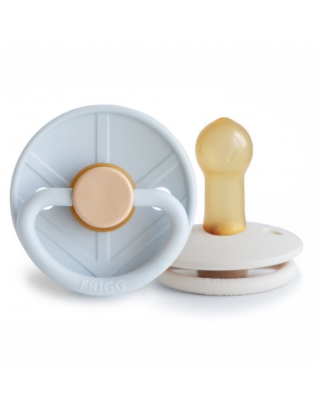 Σετ 2 Πιπίλες Latex FRIGG Little Viking Powder Blue/Cream 6-18 Μηνών