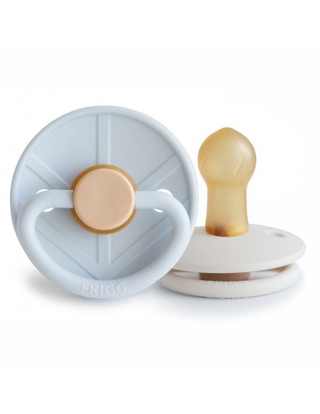 Σετ 2 Πιπίλες Latex FRIGG Little Viking Powder Blue/Cream 0-6 Μηνών