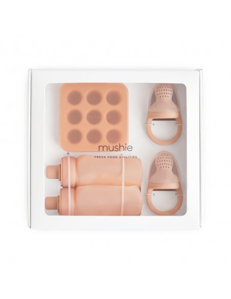 Σετ Δώρου 5 Ειδών Φαγητού Σιλικόνης Blush - Mushie