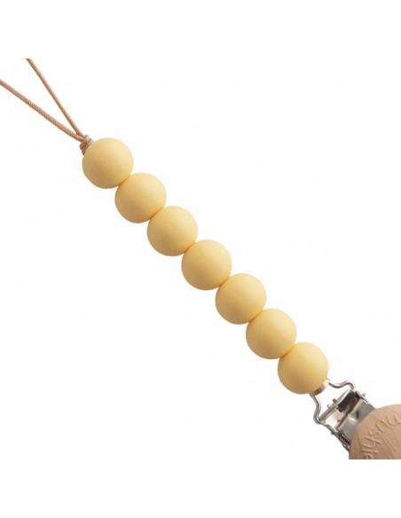 Κλιπ για Πιπίλες Halo Muted Yellow - Mushie