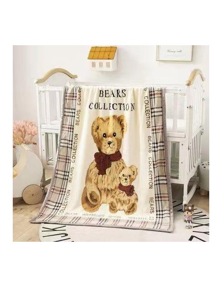 Κουβέρτα Βελουτέ Με Προβατάκι Bebe (110X140) Mcdecor Bear - MCDECOR