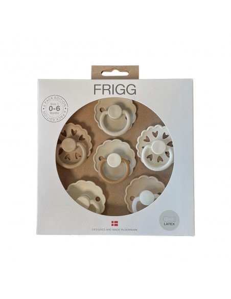 Σετ 6 Πιπίλες Latex FRIGG – Cinnamon Charm 0-6 Μηνών