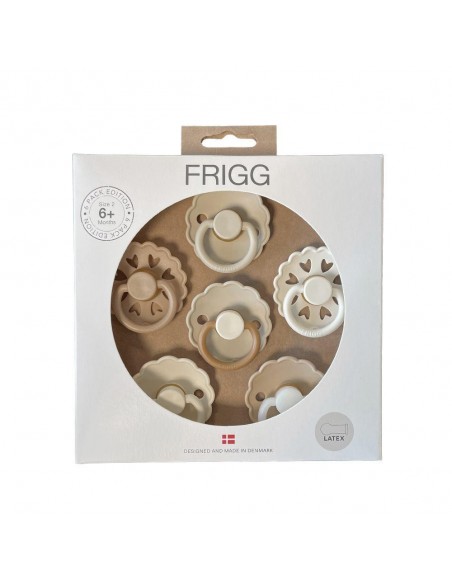 Σετ 6 Πιπίλες Latex FRIGG – Cinnamon Charm 6-18 Μηνών
