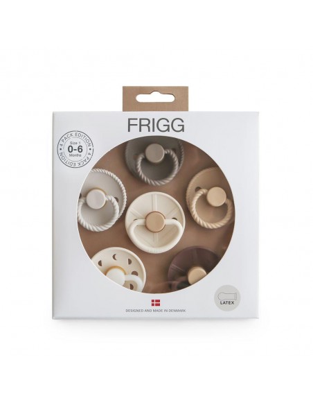 Σετ 6 Πιπίλες Latex FRIGG – Earthy Wonder 0-6 Μηνών