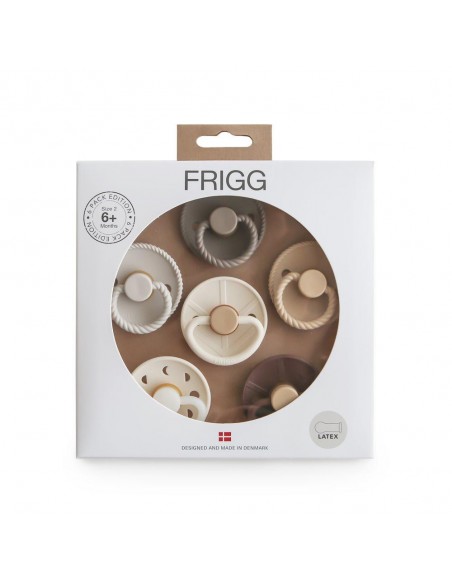 Σετ 6 Πιπίλες Latex FRIGG – Earthy Wonder 6-18 Μηνών