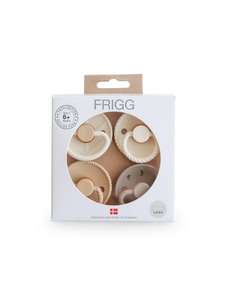 Σετ 4 Πιπίλες Latex FRIGG – Crystal Sparkle 6-18 Μηνών