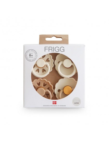 Σετ 4 Πιπίλες Latex FRIGG – Snowflake Dream 6-18 Μηνών