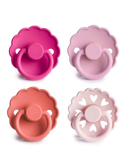 Σετ 4 Πιπίλες Latex FRIGG – Rosy Romance 0-6 Μηνών