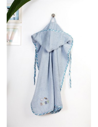 Κάπα Με Κέντημα bebe Stork 191 75X85 Sky Blue...