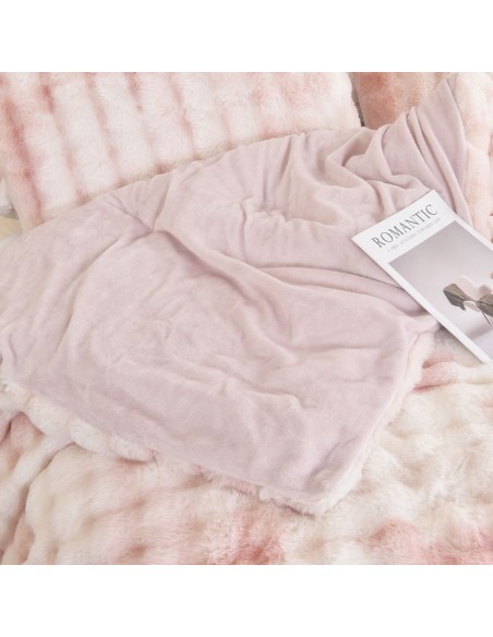 Παπλωματοθήκη Μονή Γούνινη (Σετ) (160X240) Mcdecor Rabbit Light Pink - MCDECOR