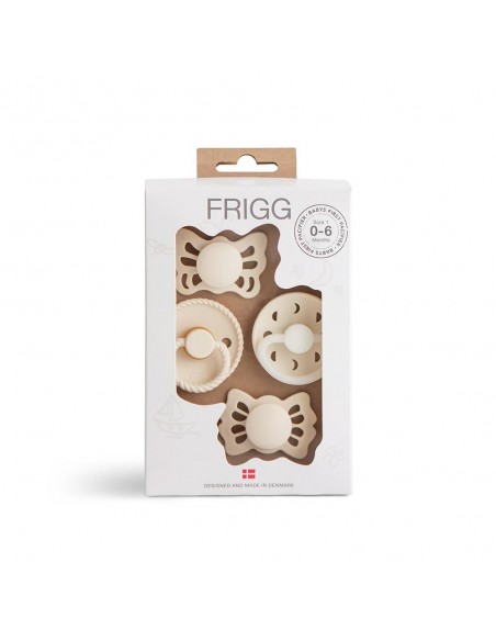 Σετ 4 Πιπίλες FRIGG - Moonlight Sailing Cream 0-6 Μηνών