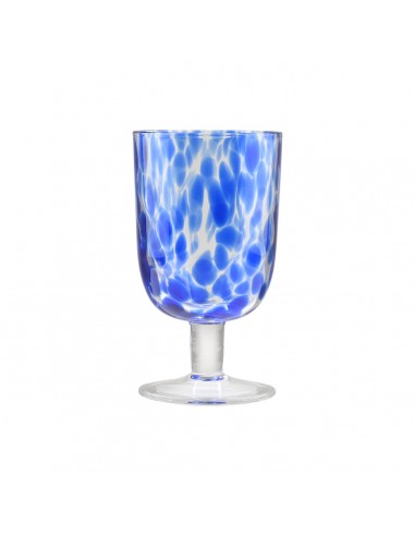 Ποτήρι Κρασιού Colorburst Γυάλινο 380ml ΜΠΛΕ εstia
