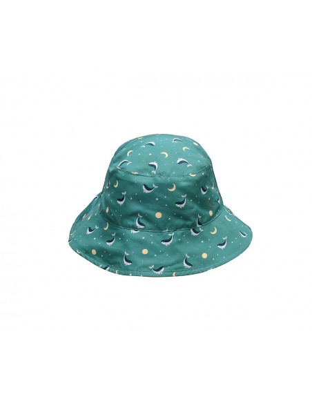 Καπέλο Διπλής Όψης Whale Teal 6-18 Μηνών - Monnëka