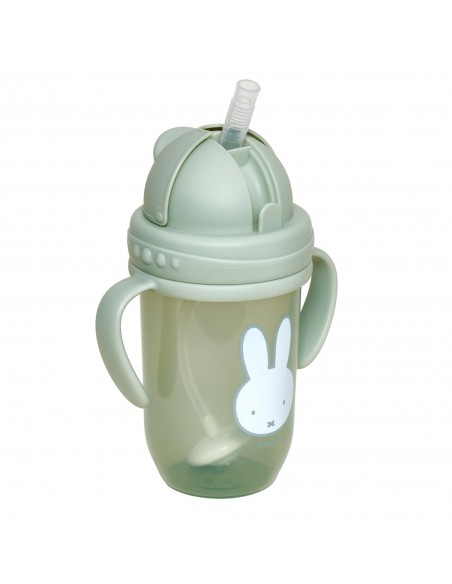 Παγούρι με Χερούλια και Καλαμάκι 260ml Miffy Green KOKO