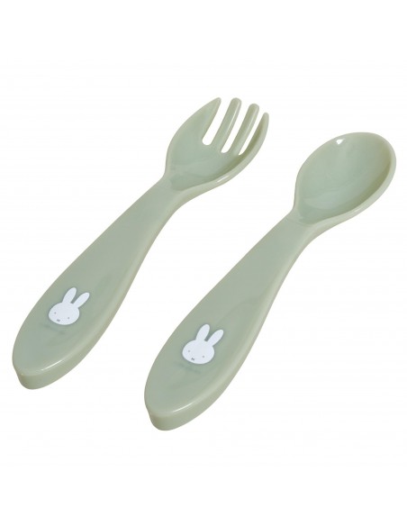 Σετ Κουταλάκι και Πηρούνι 16 cm Miffy Green KOKO