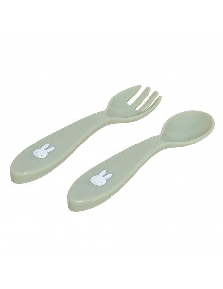 Σετ Κουταλάκι και Πηρούνι 16 cm Miffy Green KOKO