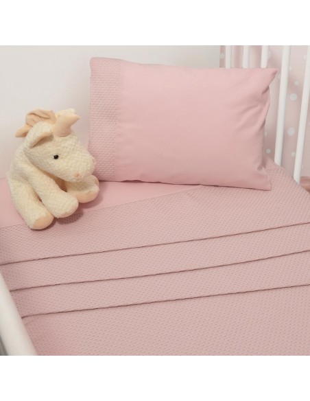Σετ 2 Σεντόνια Λίκνου φάσα Πικέ 75x110  Design 452 Oliver Baby