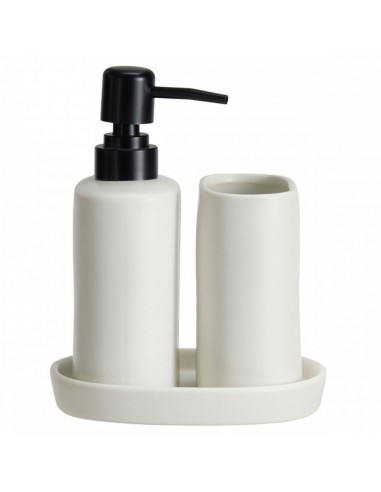 Σετ Μπάνιου Stoneware 3 Τεμαχίων White MRShome