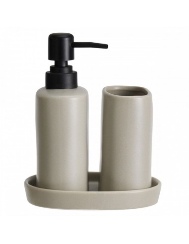 Σετ Μπάνιου Stoneware 3 Τεμαχίων Warm Grey 2U...