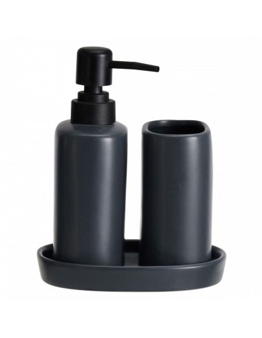 Σετ Μπάνιου Stoneware 3 Τεμαχίων Black 6U MRShome