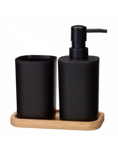 Σετ Μπάνιου από PP 3 Τεμαχίων Black/Natural...