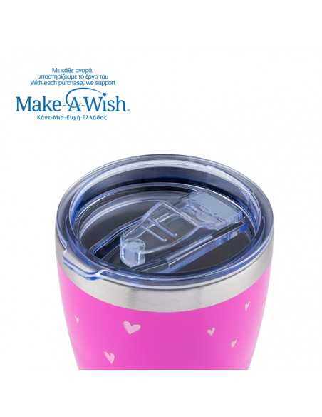 Θερμός ποτήρι με ανοξείδωτο καλαμάκι We Care Pink Unicorn 400ml NAVA