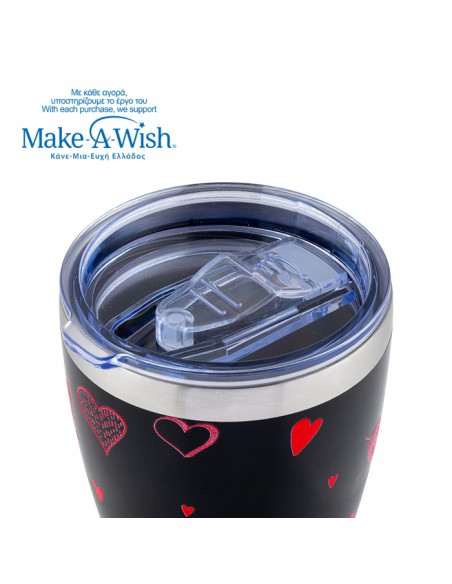 Θερμός ποτήρι με ανοξείδωτο καλαμάκι We Care. Love 400ml NAVA