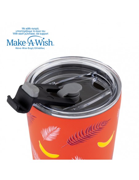  NAVAΘερμός ποτήρι με ανοξείδωτο καλαμάκι We Care. Palm Banana 350ml