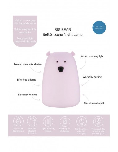 Λάμπα Σιλικόνης Bear Lamp Lavender - Rabbit &...