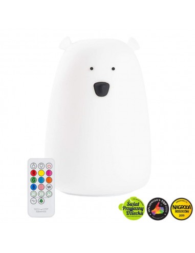 Λάμπα Σιλικόνης Bear με Τηλεχειριστήριο White -...
