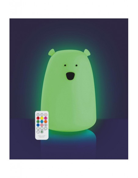 Λάμπα Σιλικόνης Bear Glow In The Dark με Τηλεχειριστήριο - Rabbit & Friends