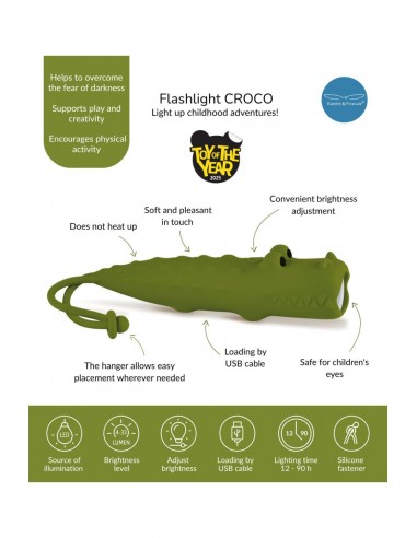 Μικρός Φακός Σιλικόνης Croco Crocodile - Rabbit...