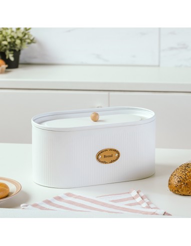 Ψωμιέρα μεταλλική total white 34cm NAVA