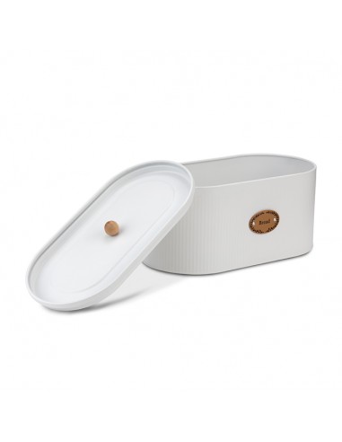 Ψωμιέρα μεταλλική total white 34cm NAVA