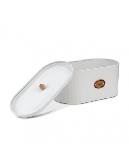 Ψωμιέρα μεταλλική total white 34cm NAVA