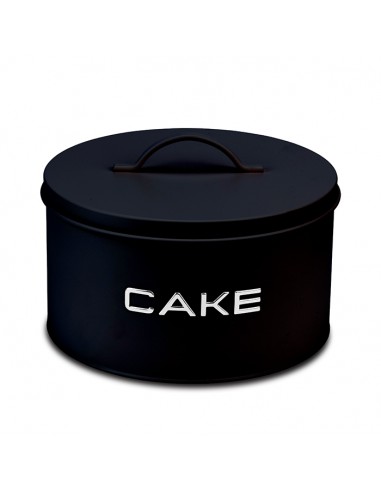 Τουρτιέρα μεταλλική με καπάκι total black 25cm...