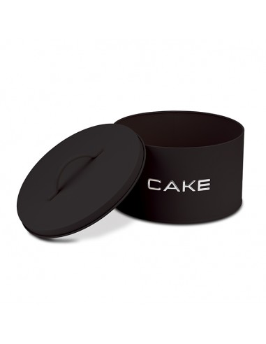 Τουρτιέρα μεταλλική με καπάκι total black 25cm...