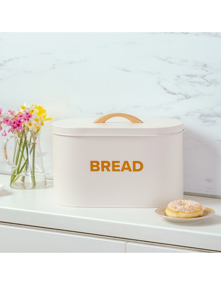 Ψωμιέρα μεταλλική ivory 34cm NAVA