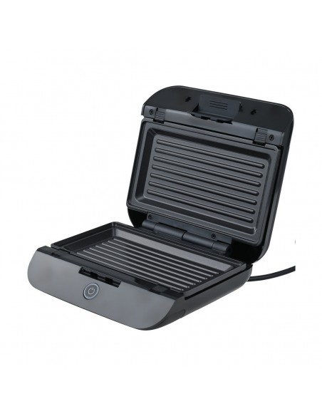 Τοστιέρα Black & Inox 2 Θέσεων 800W Με Αποσπώμενες Αντικολλητικές Πλάκες εstia