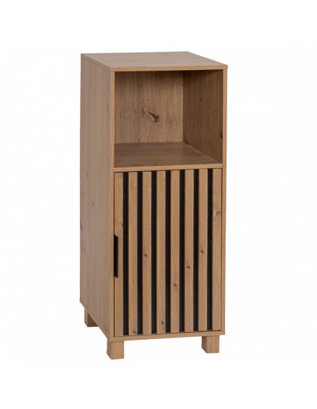 Έπιπλο Ξύλινο με Ντουλάπι και Ράφι Καφέ 35x30x86cm MRShome
