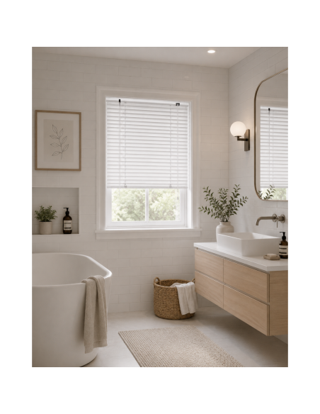 Μεταλλικό Στόρι αλουμινίου 25mm 80x140cm Λευκό MRShome